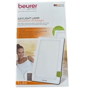 Beurer TL30 Portable Daylight Lamp- UV-Free 10,000 Lux LED Bright White Light...